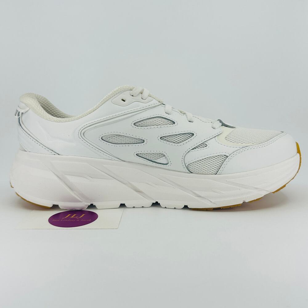 Hoka One One Men's Clifton L Athletics Leather Sneakers White WWC Size 10 / 11 W - Picture 7 of 11